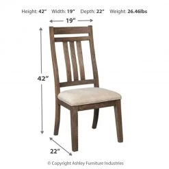 Ashley Furniture Wyndahl - Rustic Brown - Dining Uph Side Chair (2/cn) - Slatback Chairs 9 Ashley Furniture Wyndahl - Rustic Brown - Dining Uph Side Chair (2/cn) - Slatback Chairs