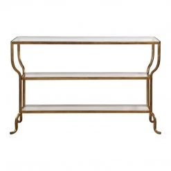 Tables Uttermost Deline Gold Console Table