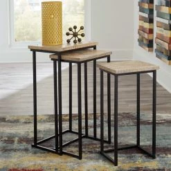 Ashley Furniture Tables Cainthorne - Distressed White/black - Accent Table (3/cn) 17 Ashley Furniture Tables Cainthorne - Distressed White/black - Accent Table (3/cn)