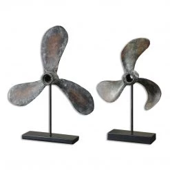 Uttermost Propellers Rust Sculptures, S/2 Table Decor