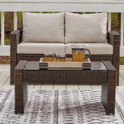 Ashley Furniture Outdoor Sets East - Dark Brown - Loveseat W/table (2/cn) 13 Ashley Furniture Outdoor Sets East - Dark Brown - Loveseat W/table (2/cn)