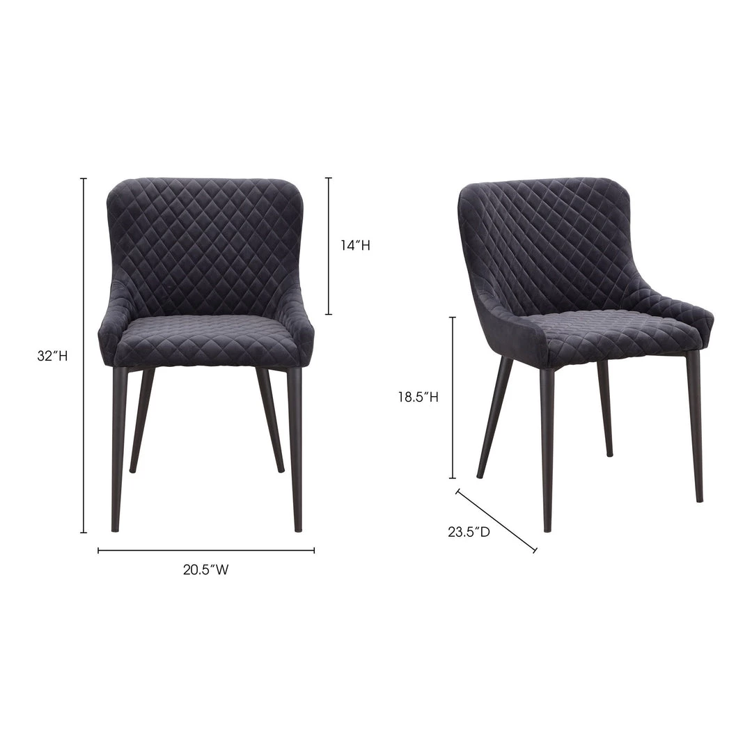 Moe's Home Collection Etta Dining Chair Dark Grey Chairs 5 Moe's Home Collection Etta Dining Chair Dark Grey Chairs