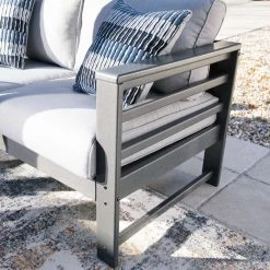 Signature Design By Ashley® Amora - Charcoal Gray - Loveseat W/cushion