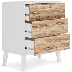 Ashley Furniture Piperton - Brown / White - Three Drawer Chest Chests
