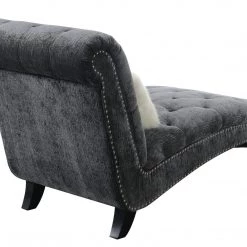 Emerald Home Hutton II Tufted Chaise, Gray