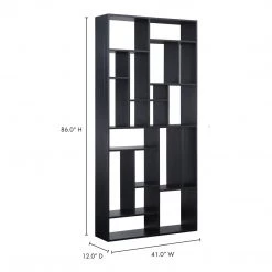 Moe's Home Collection Redemption Shelf Large Black Ash