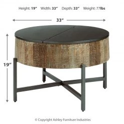 Ashley Furniture Nashbryn - Gray/brown - Round Cocktail Table 11 Ashley Furniture Nashbryn - Gray/brown - Round Cocktail Table
