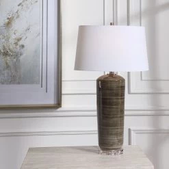 Uttermost Ebon Charcoal Table Lamp