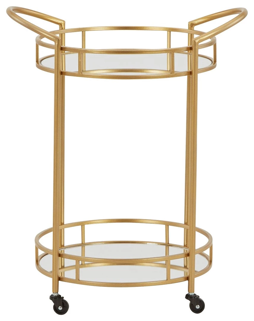 Ashley Furniture Bars & Bar Carts Wynora - Gold - Bar Cart 7 Ashley Furniture Bars & Bar Carts Wynora - Gold - Bar Cart