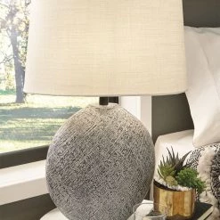 Ashley Furniture Harif - Beige - Paper Table Lamp (1/cn)