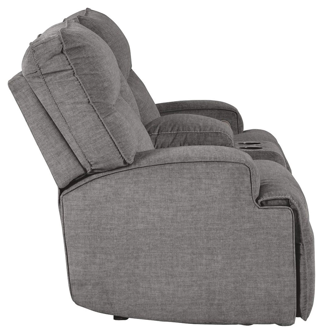 Ashley Furniture Reclining Furniture Coombs - Charcoal - Dbl Rec Pwr Loveseat W/console 5 Ashley Furniture Reclining Furniture Coombs - Charcoal - Dbl Rec Pwr Loveseat W/console