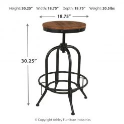 Ashley Furniture Pinnadel - Backless - Swivel Barstool 12 Ashley Furniture Pinnadel - Backless - Swivel Barstool