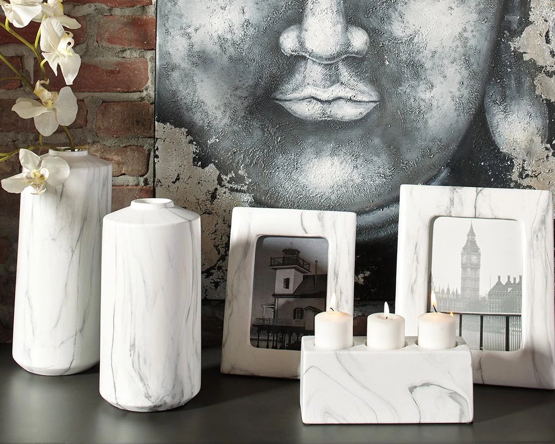 Ashley Furniture Table Decor Diogo - White - Accessory Set (5/cn) 4 Ashley Furniture Table Decor Diogo - White - Accessory Set (5/cn)