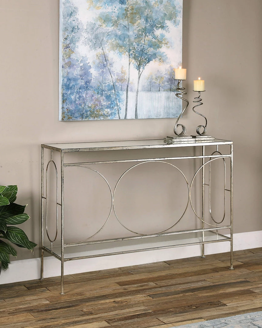 Tables Uttermost Luano Silver Console Table 4 Tables Uttermost Luano Silver Console Table