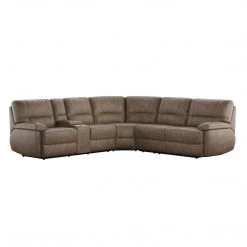 Emerald Home Aurora Full Sleeper And Power Sectional Brown