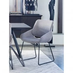 Moe's Home Collection Lisboa Dining Chair Light Grey Chairs