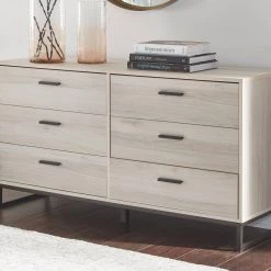 Signature Design By Ashley® Socalle - Natural - 5 Pc. - Dresser, Queen Panel Platform Bed, 2 Nightstands 14 Signature Design By Ashley® Socalle - Natural - 5 Pc. - Dresser, Queen Panel Platform Bed, 2 Nightstands