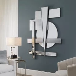 Accessories Uttermost Wedge Mirrored Modern Wall Decor