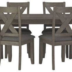 Ashley Furniture Caitbrook - Dark Gray - Rect Drm Table Set (7/cn) Dining Room Sets