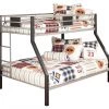 Ashley Furniture Beds Dinsmore - Black/gray - Twin/full Bunk Bed W/ladder
