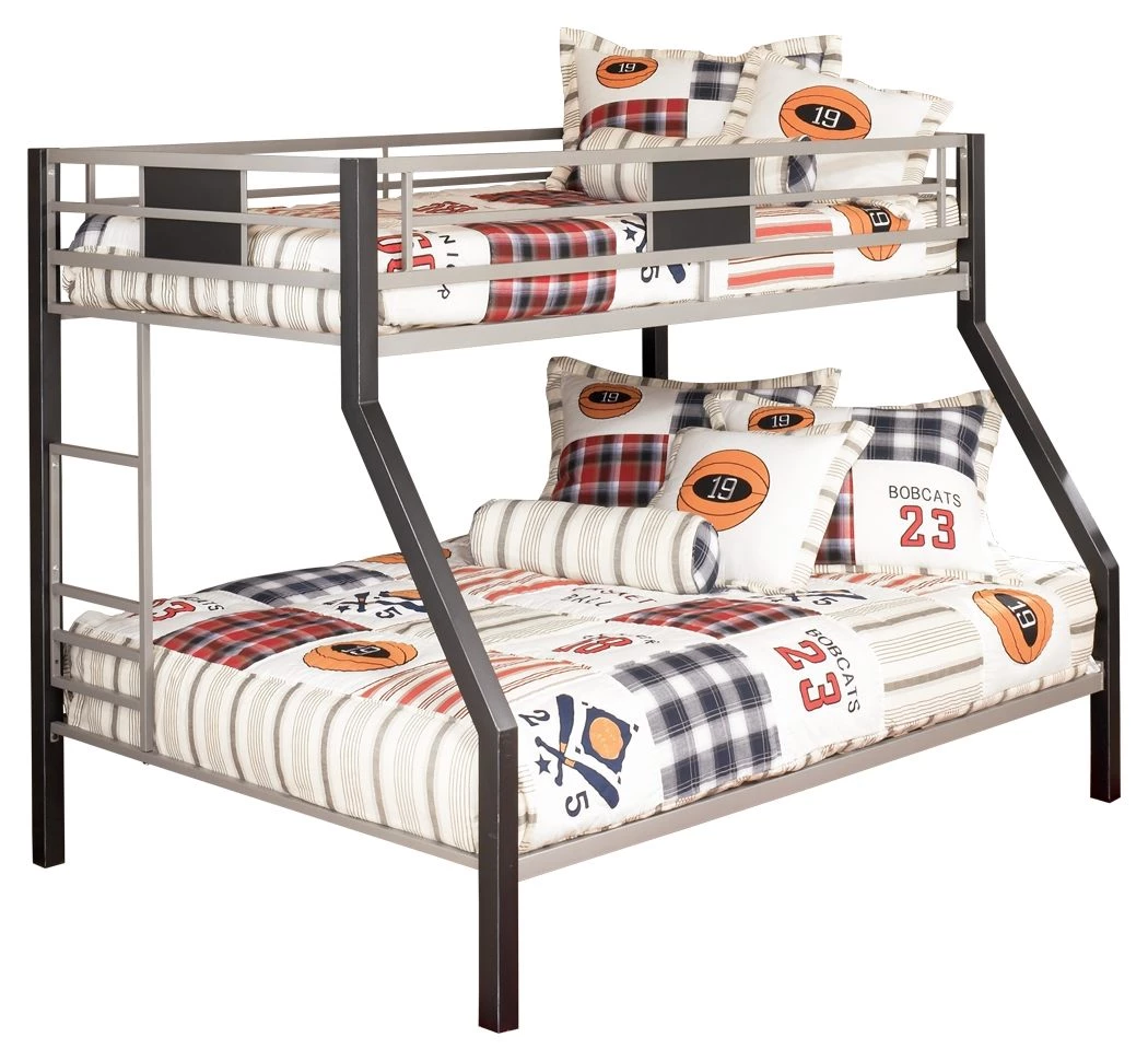 Ashley Furniture Beds Dinsmore - Black/gray - Twin/full Bunk Bed W/ladder 3 Ashley Furniture Beds Dinsmore - Black/gray - Twin/full Bunk Bed W/ladder