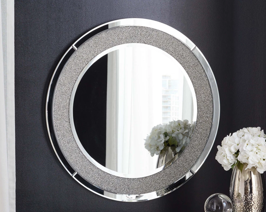 Ashley Furniture Kingsleigh - Metallic - Accent Mirror - Round Accessories 6 Ashley Furniture Kingsleigh - Metallic - Accent Mirror - Round Accessories