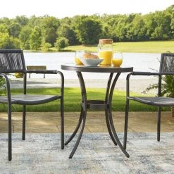 Signature Design By Ashley® Crystal - Gray - Chairs W/table Set (3/cn)