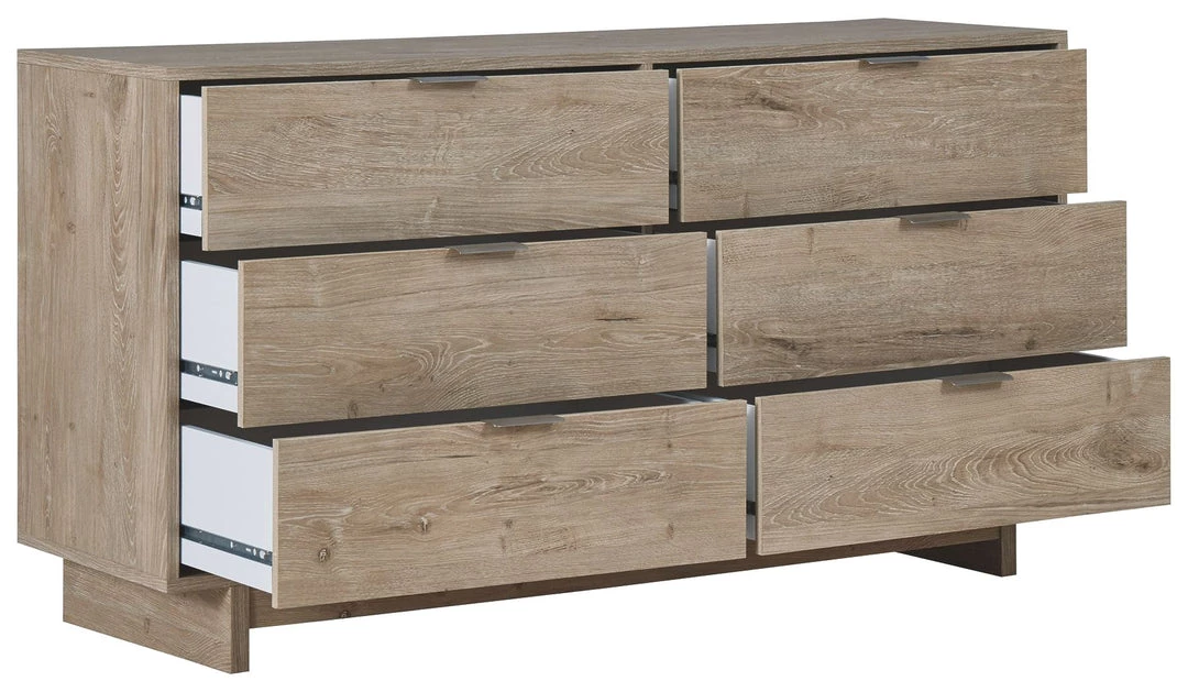 Signature Design By Ashley® Oliah - Natural - Six Drawer Dresser 6 Signature Design By Ashley® Oliah - Natural - Six Drawer Dresser