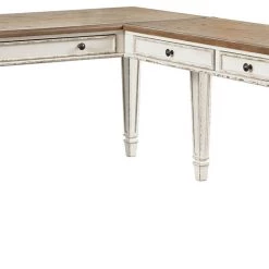 Ashley Furniture Realyn - White/brown - Home Office Desk Return