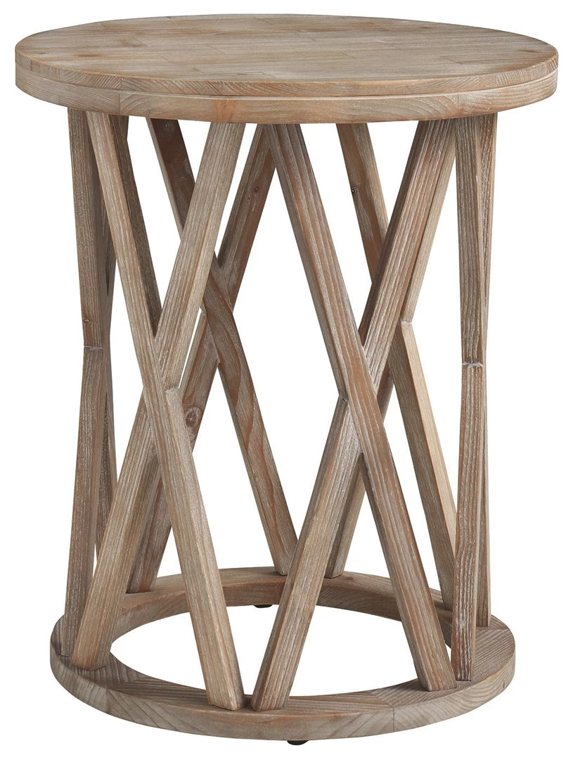 Ashley Furniture Glasslore - Light Grayish Brown - Round End Table Tables 3 Ashley Furniture Glasslore - Light Grayish Brown - Round End Table Tables