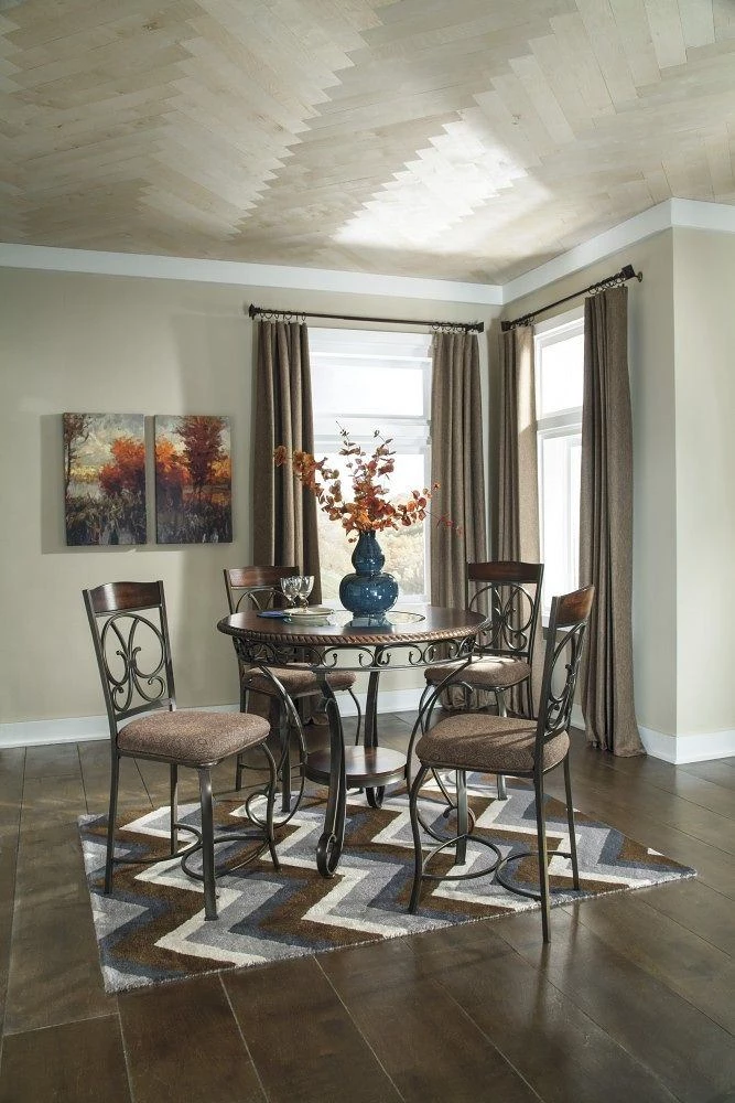 Signature Design By Ashley® Glambrey - Dark Brown - 5 Pc. - Counter Table, 4 Barstools Dining Room Sets 3 Signature Design By Ashley® Glambrey - Dark Brown - 5 Pc. - Counter Table, 4 Barstools Dining Room Sets