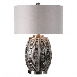 Accessories Uttermost Aura Ash Black Glaze Lamp