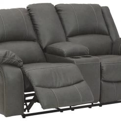 Ashley Furniture Calderwell - Gray - Dbl Rec Loveseat W/console 12 Ashley Furniture Calderwell - Gray - Dbl Rec Loveseat W/console