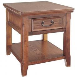 Ashley Furniture Woodboro - Dark Brown - Rectangular End Table Tables