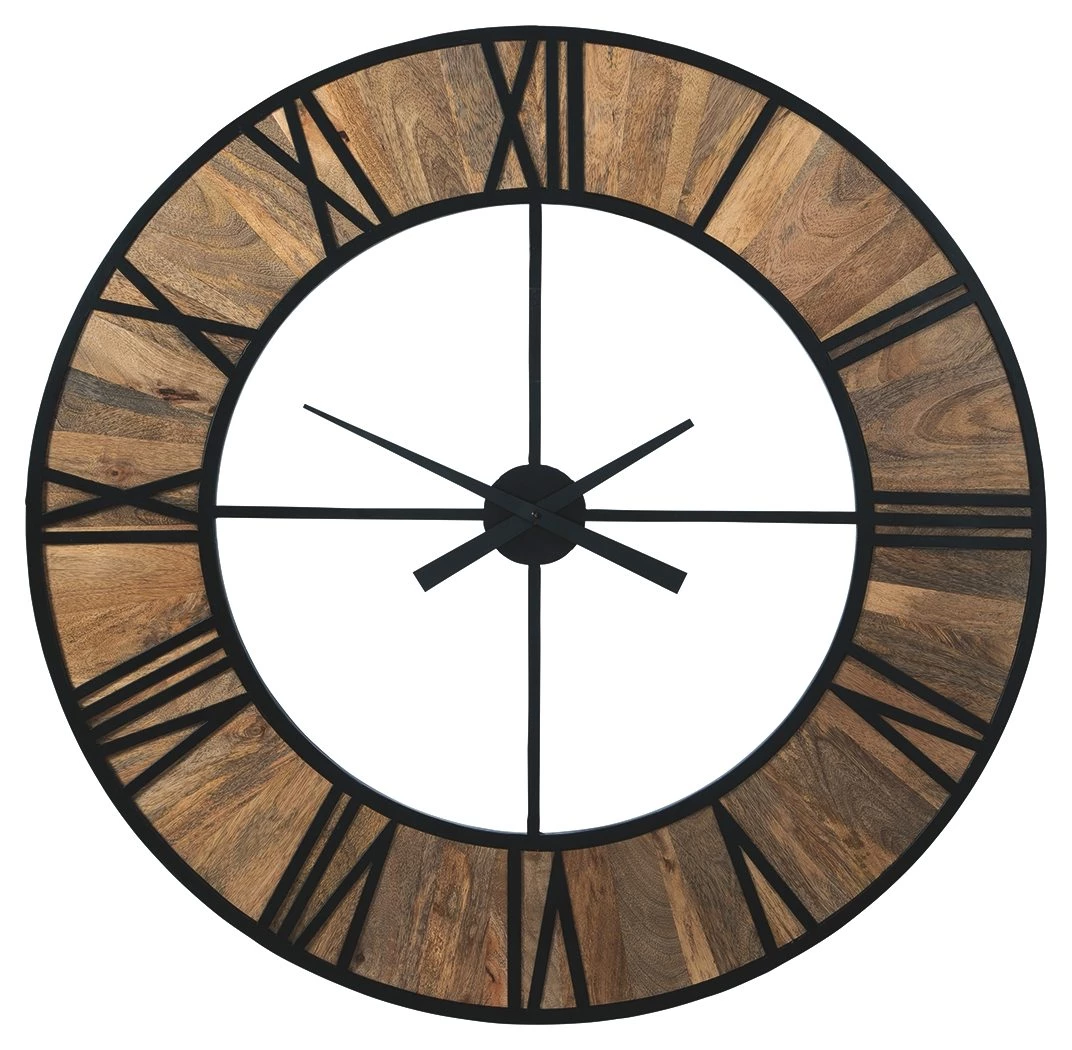 Ashley Furniture Byram - Natural/black - Wall Clock Accessories 6 Ashley Furniture Byram - Natural/black - Wall Clock Accessories