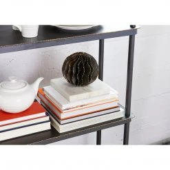 Moe's Home Collection Iron Orb White Marble Table Decor
