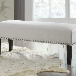 Ashley Furniture Beauland - Ivory - Accent Bench - Nailhead Trim Benches 9 Ashley Furniture Beauland - Ivory - Accent Bench - Nailhead Trim Benches