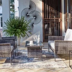Ashley Furniture Outdoor Sets Lainey - Two-tone Gray - Love/chairs/table Set (4/cn) 26 Ashley Furniture Outdoor Sets Lainey - Two-tone Gray - Love/chairs/table Set (4/cn)