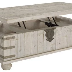 Ashley Furniture Carynhurst - White Wash Gray - Lift Top Cocktail Table