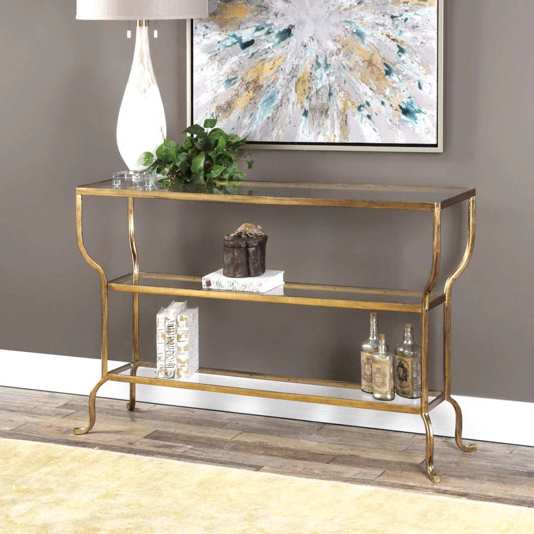 Tables Uttermost Deline Gold Console Table 7 Tables Uttermost Deline Gold Console Table