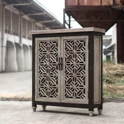 Uttermost Branwen Aged White Accent Cabinet