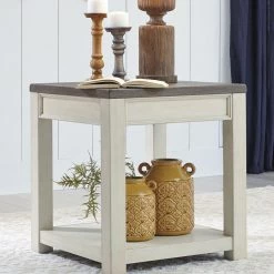Ashley Furniture Bolanburg - Brown/white - Square End Table