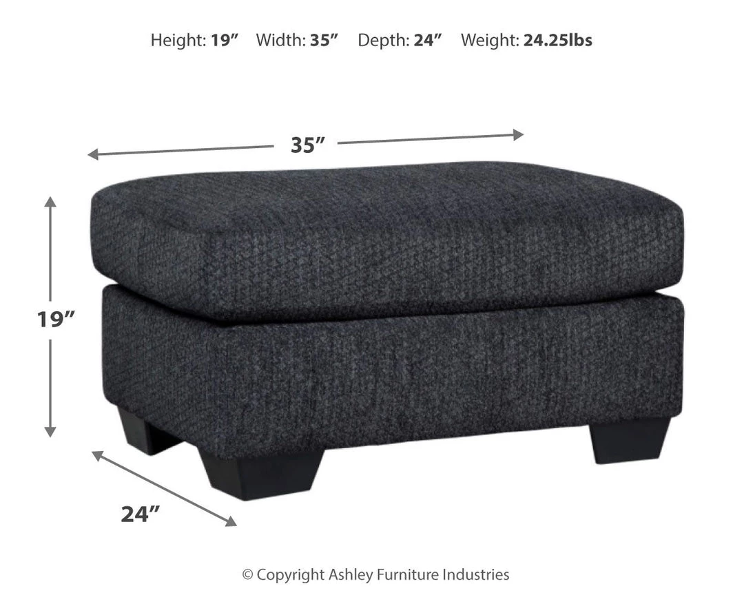 Ashley Furniture Wixon - Slate - Ottoman 5 Ashley Furniture Wixon - Slate - Ottoman