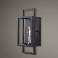 Uttermost Quadrangle 1 Light Black Sconce Accessories