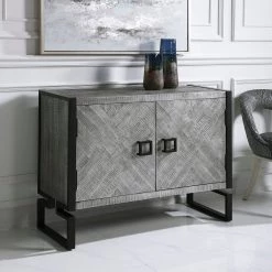 Uttermost Keyes 2 Door Gray Cabinet Cabinets