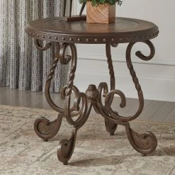 Ashley Furniture Rafferty - Dark Brown - Round End Table