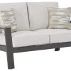 Signature Design By Ashley® Tropicava - Taupe/white - Loveseat W/cushion 2 Signature Design By Ashley® Tropicava - Taupe/white - Loveseat W/cushion