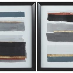 Ashley Furniture Hallwood - Black/white/gray - Wall Art Set (2/cn)