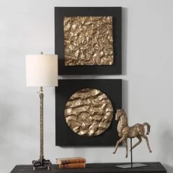 Accessories Uttermost Boaz Gold Wall Decor, Set/2 12 Accessories Uttermost Boaz Gold Wall Decor, Set/2
