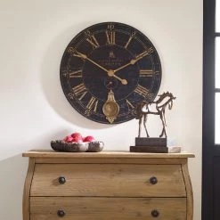 Accessories Uttermost Bond Street 30" Black Wall Clock